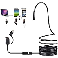 Cámara de inspección endoscopio impermeable 3 en 1 boroscopio industrial USB con 6 luces LED- 1 M-1-5 M-2 M-3-5 M-5 M-10…